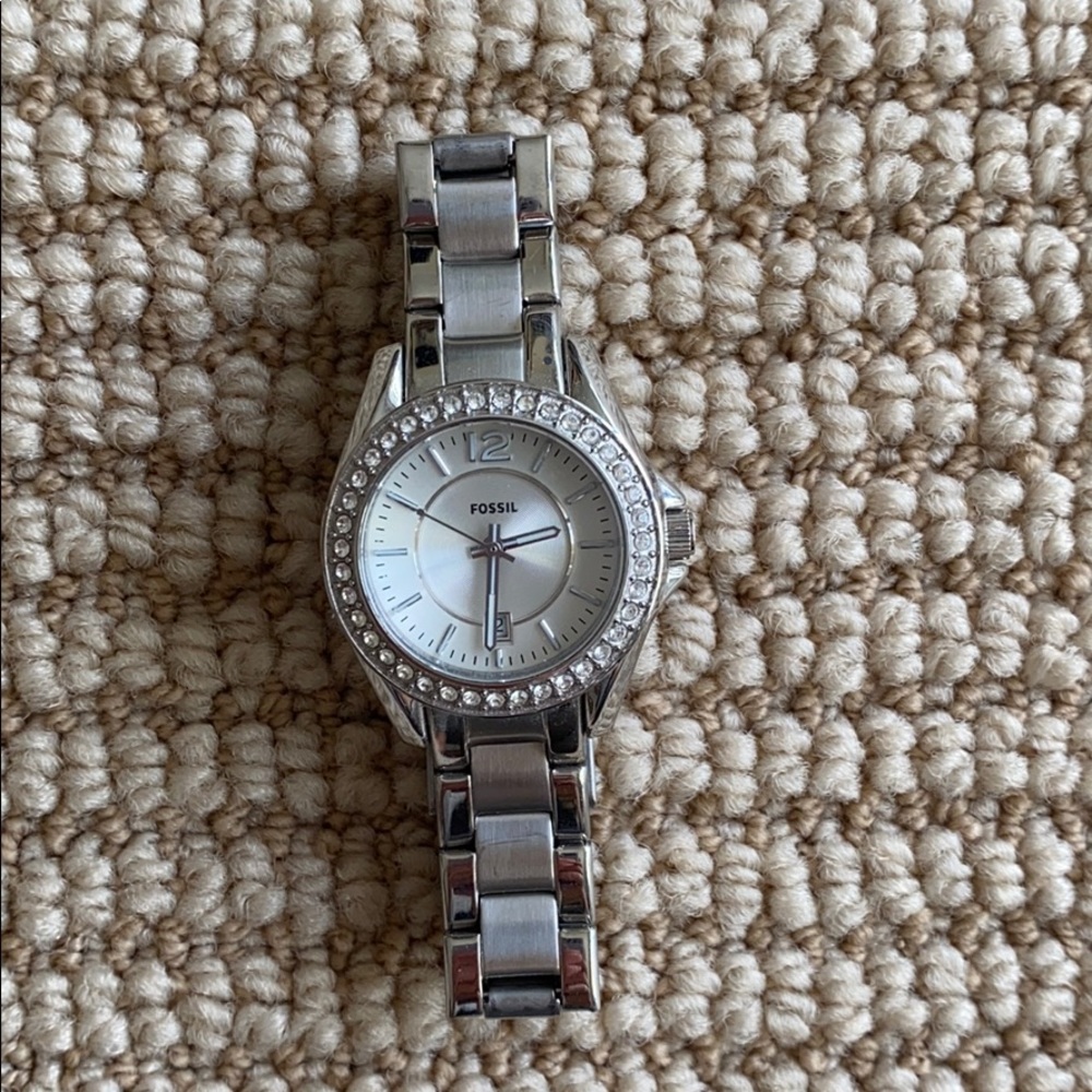 Fossil women’s silver watch